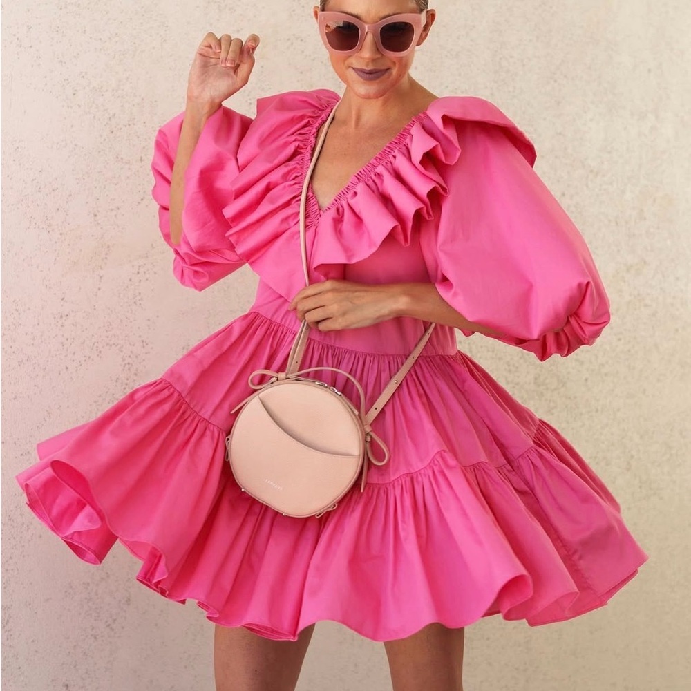 AJE soltice pink dress